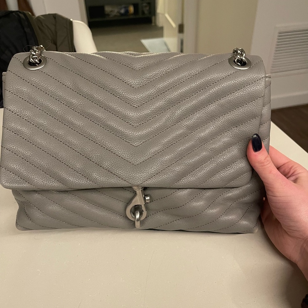 Edie Flap Shoulder Bag Rebecca Minkoff in Grey